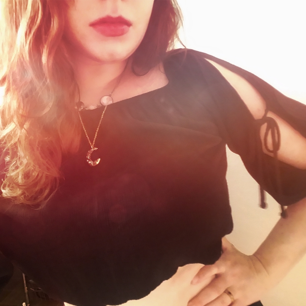 Witchy Peasant-Style Crop Top 🌙